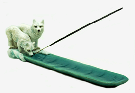 Wolves Drinking Incense Burner